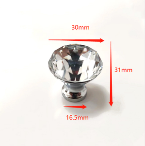 Modern Kristal Çekmece Dolap Topuzu Elmas Cam Kapı Kolu 30mm Şifonyer Yatak Odası Ev Barı için - Product Image 2