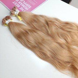 Vente en gros d'extensions de cheveux Offre Spéciale vietnamiennes de luxe à la kératine pré-collée Remy à double pointe plate vague naturelle de génie vague de trame - Product Image 3