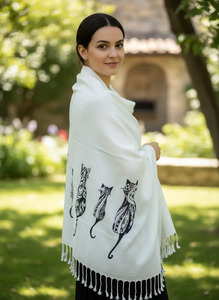 Peshtemal en coton léger, écologique, antimicrobien, à séchage rapide, imprimé animal, en viscose tissée, pour un usage domestique (forme rectangulaire) - Product Image 3