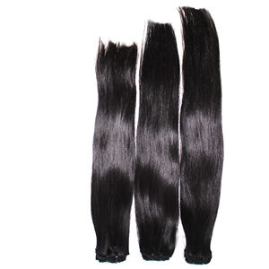 Venta caliente Raw Virgin Remy Cutícula Alineada Onda Natural 100% Extensiones de cabello humano Máquina de Vietnam Tejido de cabello de doble trama Mejor - Product Image 5