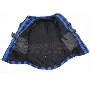 Protective Biker Flannel <b>Shirt</b> Men's Aramid Lined Motorbike Riding <b>Shirt</b> CE Armored Safety Wear OEM Factory Wholesale - Product Image 4