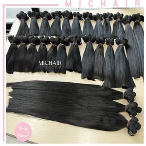 Best Seller Michairs Remy Hair Weaves 100% vietnamita cutícula alineada hueso recto cabello humano 8-30 pulgadas K.Caramel Shade - Product Image 4