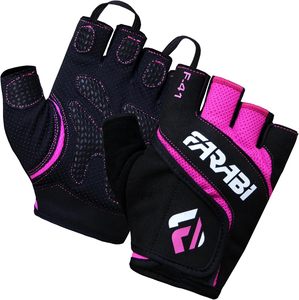 Guantes de Entrenamiento Deportivos Farabi de Verano, de Cuero, de Alta Calidad, para Levantamiento de Pesas, Ciclismo, Unisex, de Medio Dedo - Product Image 4