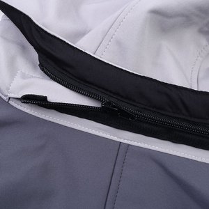 Venta al por mayor ropa al aire libre senderismo lona cremallera chaqueta personalizada impermeable para hombre Softshell carta Stand Collar 2023 - Product Image 4