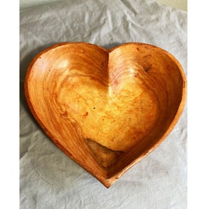 Wooden <b>Heart</b> Shape Fruit <b>Bowl</b> Kitchen Serving <b>Bowl</b> Salad <b>Bowl</b> Rice For Restaurant - Product Image 1