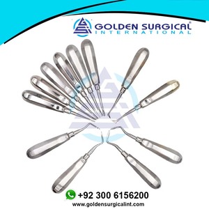 Kit d'élevateurs d'extraction en acier inoxydable pour dentiste, luxateurs, canaux radiculaires, apicaux, droits et courbés - Product Image 3