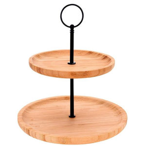 Wholesale 2-<b>Tier</b> <b>Cake</b> <b>Stand</b> Cupcake Holder High Quality New Latest Design Wood Aluminium Best Price for Tableware Serving - Product Image 5