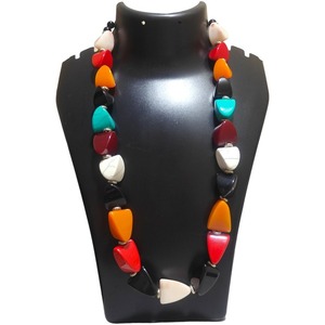 Collar de cuentas de corazón de resina gruesa, hebras de cuentas acrílicas coloridas para fabricación de joyas, suministros para manualidades DIY, joyería de moda para mujer - Product Image 4