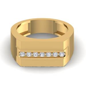 แหวนแฟชั่นสไตล์ฮิปฮอปสีขาวทอง14 KT ที่กำหนดเองเครื่องประดับเพชรสำหรับปลูกในห้องทดลองของขวัญแต่งงานสไตล์ยอดนิยมสำหรับเขา - Product Image 1