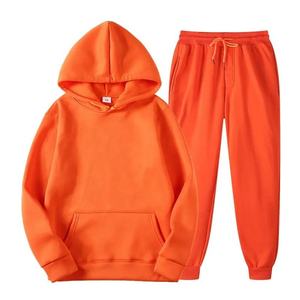Custom Logo Pullover Blank Unisex Sweatpants and Hoodie <b>Tracksuits</b> Set <b>Plain</b> Jogging Suits French Terry Men'S Sweatsuit - Product Image 1