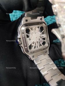 40MM Luxury VVS Moissanite Diamond <b>Iced</b> <b>Out</b> <b>Watch</b> Hip Hop Automatic Mechanical <b>Watches</b> Big Manufacturer Wholesale Price in India - Product Image 3