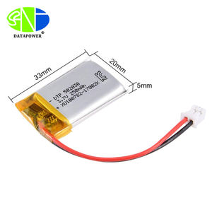 แบตเตอรี่ลิเธียม3.7V Li NMC 200-400mAh 502530 <span class=keywords><strong>502035</strong></span> 502535 502030 552035จากประเทศจีน - Product Image 3