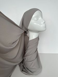 Hijab Jersey Lux Slip on Hijab Custom Ethnic Muslim <b>Scarf</b> Plain Solid with Colors Unie Lightweight Summer Season Chiffon <b>Satin</b> - Product Image 2