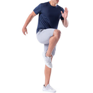 Venta al por mayor 100% algodón poliéster hombres deportivo impreso camiseta Color sólido ligero secado rápido sudor absorbente de alta calidad - Product Image 5