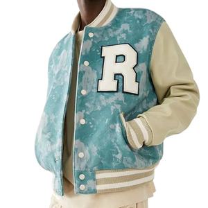 Veste de baseball en molleton de coton personnalisée pour hommes en gros Veste universitaire à capuche vierge Letterman Veste universitaire sur mesure - Product Image 1