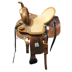 Meilleure vente selle en cuir américain selle de cheval anglais occidental produits d'équitation en cuir véritable selles occidentales pour chevaux - Product Image 1