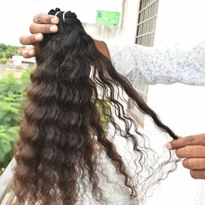 100% cheveux humains bruts vierges à double tirage pour Genius trame ondulés cheveux humains vierges vietnamiens naturel noir prix de gros faisceaux - Product Image 2