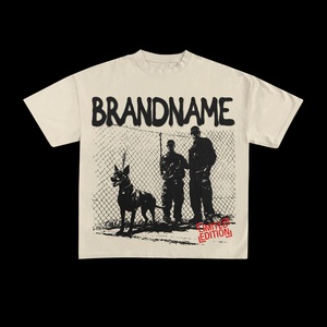 Camisetas de Hombre con Cuello Redondo 100% Algodón, Diseño Moderno con Estampado Puff, Totalmente Personalizadas, Corte Holgado, Precios al por Mayor - Product Image 1