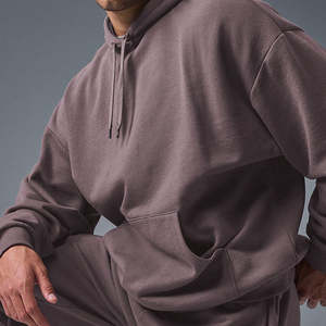 Streetwear surdimensionné anti-boulochage ample pour hommes pullover décontracté pour l'extérieur Vente en gros personnalisé 65% coton 35% polyester - Product Image 4