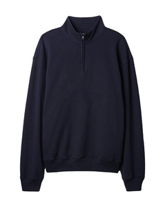 Sweat-shirts à col montant en molleton de coton personnalisés de haute qualité avec logo imprimé, style ample, pour hommes, fermeture éclair 1/4, manches longues, sweats d'hiver - Product Image 1