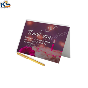 การ์ดขอบคุณงานแต่งงานที่หรูหราปรับแต่งได้การ์ดขอบคุณที่มีสีสันพิมพ์โลโก้บนกระดาษแข็ง - Product Image 6