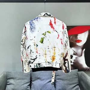 แจ็กเก็ตมอเตอร์ไซด์กันน้ำกันลมมีซิปทำจากผ้าใบหนังแท้สำหรับผู้ชาย - Product Image 6