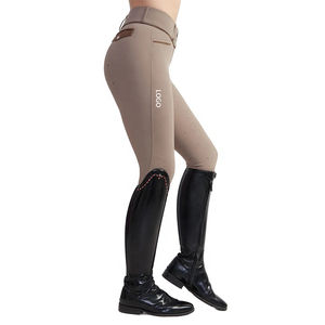 Pantalones de entrenamiento de carreras antideslizantes con pantalones ecuestres elásticos cómodos para mujer para niñas y damas - Product Image 1