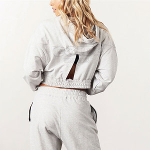 Hoodies courts pour femmes en gros, de haute qualité, directement de l'usine, fournisseur en gros, hoodies courts doux - Product Image 6