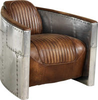 Fauteuil en cuir écologique de qualité supérieure, design ergonomique industriel, construction durable, look élégant, style traditionnel pour l'extérieur