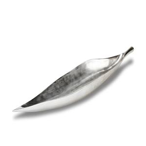 El cuenco decorativo para servir de Metal con acabado plateado más nuevo con forma artística arrugada, acento moderno único para comedor y exhibición - Product Image 5