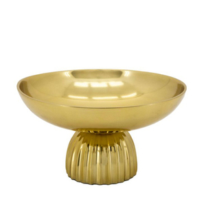 Metal Gold Finished Serving Bowl Elegant Luxury Design Premium Food Serving Dish Stylish <b>Tableware</b> For Kitchen Dining And Events - Product Image 2