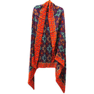 Luxury 100% Silk <b>Long</b> <b>Scarf</b> with Geometric Leopard & Dot Prints-Ethnic Designer Style for All Seasons - Product Image 3