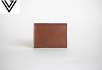Dompet Kartu Kulit Anti-RFID Mewah, Ramping, Elegan, Tahan Lama, Ringan, Multifungsi, Desain Modern, Kancing Pendek