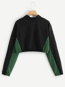 Sweat à capuche et sweat-shirt à col montant pour femmes, style confortable toute l'année avec logo avant pour la superposition hivernale - Product Image 2
