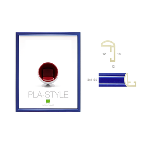 Cadre en plastique bleu brillant de style PLA BASIC 13x18cm pour les modèles Bubola & Naibo PLA01 BL 04 - Product Image 2