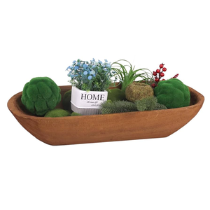 Cuenco decorativo de masa de madera hecho a mano, cuenco de madera de granja rústica, artículos de vajilla más vendidos - Product Image 3