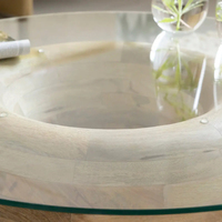 Table basse moderne en bois massif, amovible, pour salon, marque Blue Ocean, écologique, durable, mousse haute densité, portable