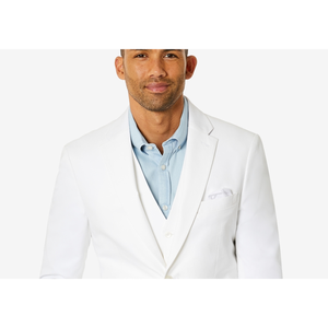 Giacca da Completo Tommy Hilfiger da Uomo Modern-Fit Th Flex Stretch Chambray Bianca Taglia 40 - Product Image 5