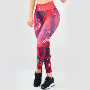 2024 meilleur Design personnalisé vêtements de sport pleine longueur pour les femmes Leggings de fitness imprimés par sublimation avec logo à la taille - Product Image 3