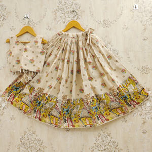 Vêtement ethnique entièrement cousu, design traditionnel de Jaipur |   Shoryam Fashion Girls Lehenga Choli 2-8 ans Polyester Infroissable - Product Image 3