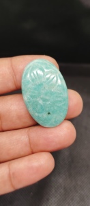 Cabochon d'Amazonite Verte Naturelle de Haute Qualité Fait Main Tailles Mixtes Pierre Précieuse en Vrac pour la Fabrication de Bijoux Modèle UDGEMS 470 - Product Image 6