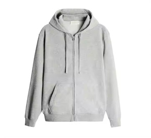 Sudadera con Capucha para Hombre, de Alta Calidad, Sólida, Transpirable, con Diseño de Cremallera Personalizado, de Algodón Grueso, Estilo Urbano, Ligera para Invierno - Product Image 3