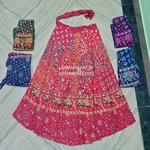 Faldas estampadas de algodón faldas Bollywood faldas de algodón estampadas rajsthani estilo Bollywood faldas largas de la India Faldas de mujer - Product Image 1