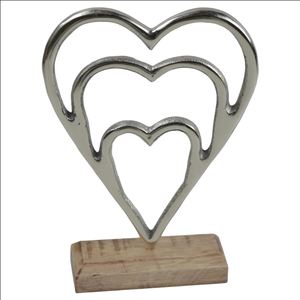 Ornements de coeur de Base en bois accessoires de décoration de Table de couleur argent métal haute Standard finition multiple nouveau Design sacs en peluche - Product Image 1