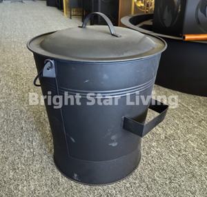 Cheminée en métal de grande capacité minimaliste moderne avec gants de balai pelle-comprend un ensemble d'outils de collecte de cendres chaudes - Product Image 2