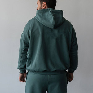 Survêtements d'hiver à capuche de haute qualité pour hommes |   Logo personnalisé surdimensionné 100% coton écologique - Product Image 3