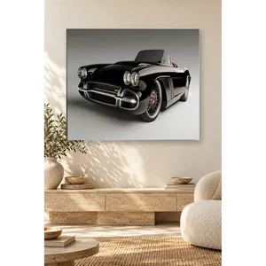 Impression sur toile Fida Black Concept Corvette en gris Studio - Product Image 3