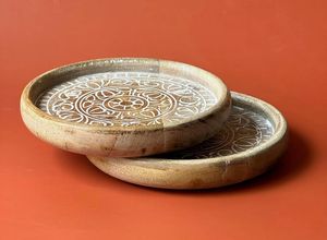 Plateau en bois écologique fait à la main avec poignée plateau de service de nouveau style pour la maison hôtel restaurant pour le thé boissons bière servant - Product Image 3