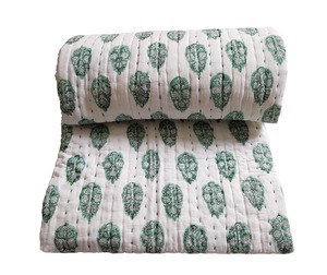 Venta al por mayor India Tendencia Algodón liso Hecho a mano Impreso 100% Algodón Edredones All-season Home, hotel - Product Image 3