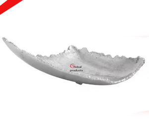 Plato de servicio de aluminio y metal con acabado plateado más vendido para restaurante y bar de hotel - Product Image 1